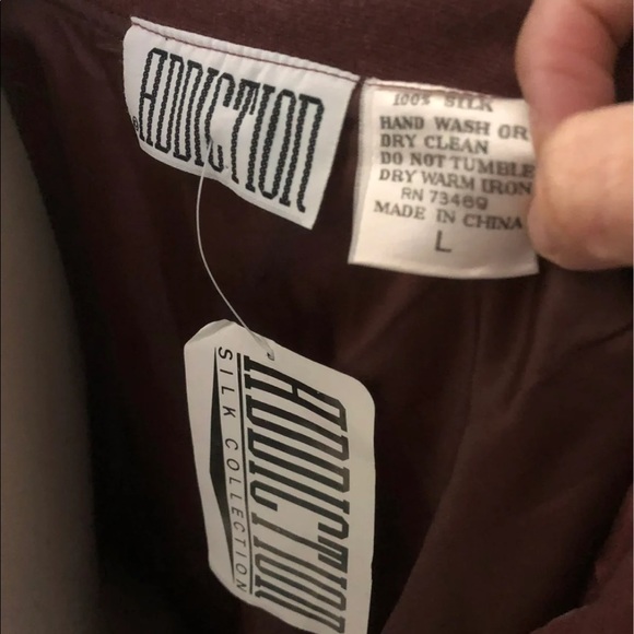 80s 90s 100% Silk bomber jacket vintage - Picture 9 of 9